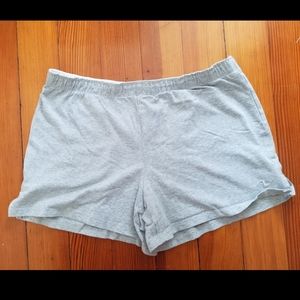 Stretchy grey athletic shorts